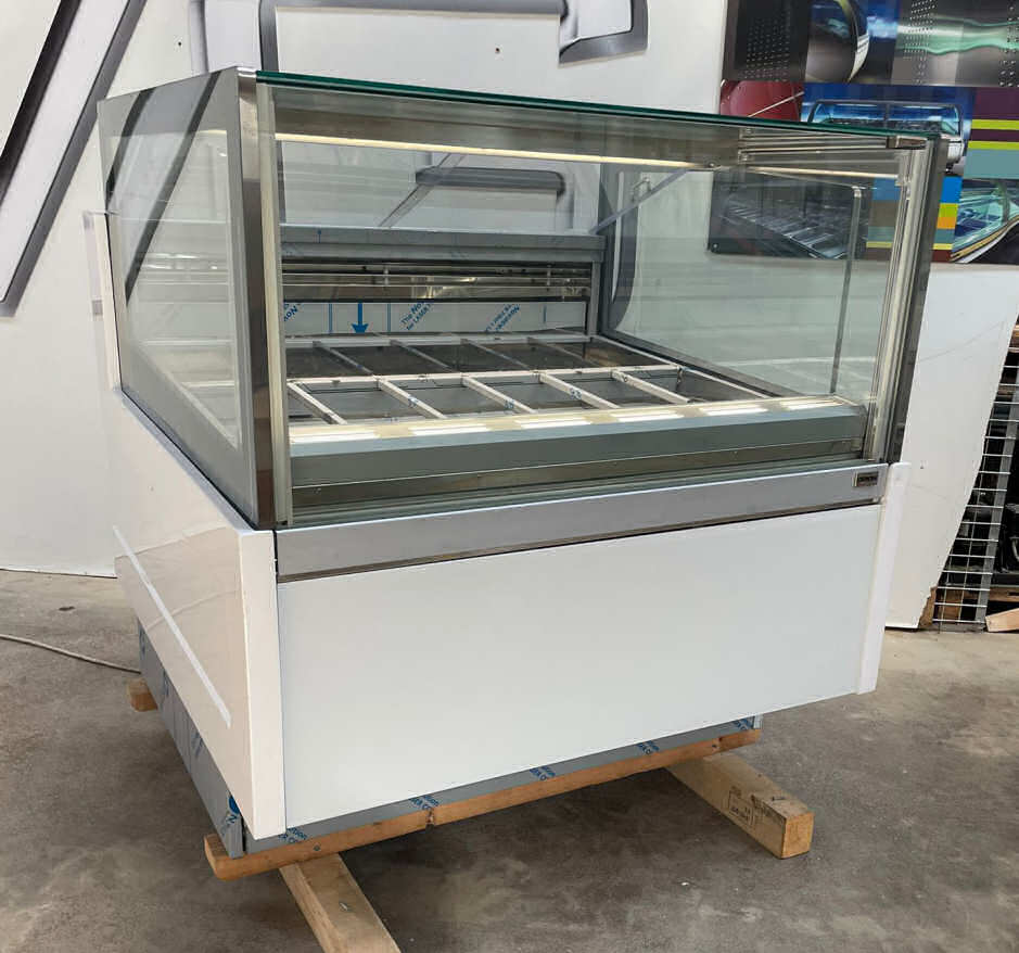 <span class="t-prod">ORION KT24 G6 H1160 R290 White</span><div class="t-dim"> DIM: 1130 x 1148 x H 1160 (mm)</div>VETRINA GELATO 12 VASCHETTE * ICE-CREAM DISPLAY CABINET 12 TUBS * VITRINE À GLACES 12 * EISVITRINE 12 EISSCHALEN * VITRINA HELADERÍA 12 CUBETAS